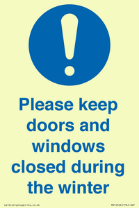 MV10504: Please keep doors and windows closed during the winter