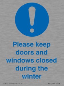 MV10504: Please keep doors and windows closed during the winter
