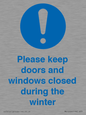 MV10504: Please keep doors and windows closed during the winter