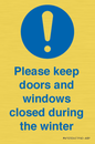 MV10504: Please keep doors and windows closed during the winter
