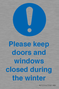 MV10504: Please keep doors and windows closed during the winter