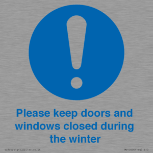 MV10504: Please keep doors and windows closed during the winter