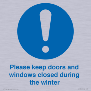 MV10504: Please keep doors and windows closed during the winter