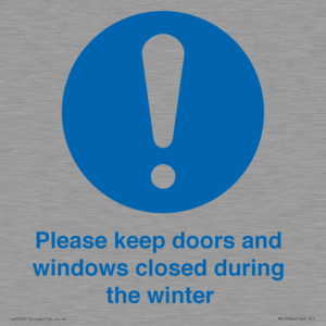 MV10504: Please keep doors and windows closed during the winter