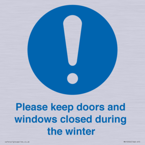 MV10504: Please keep doors and windows closed during the winter
