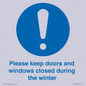 MV10504: Please keep doors and windows closed during the winter