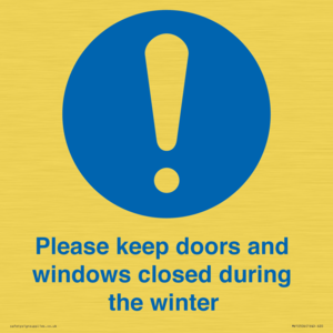 MV10504: Please keep doors and windows closed during the winter