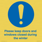 MV10504: Please keep doors and windows closed during the winter