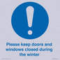 MV10504: Please keep doors and windows closed during the winter