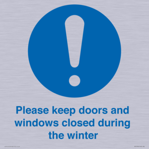 MV10504: Please keep doors and windows closed during the winter