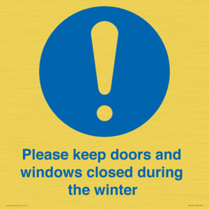 MV10504: Please keep doors and windows closed during the winter