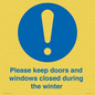 MV10504: Please keep doors and windows closed during the winter