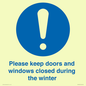MV10504: Please keep doors and windows closed during the winter