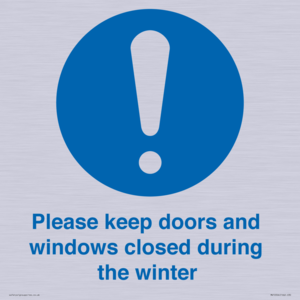MV10504: Please keep doors and windows closed during the winter
