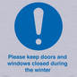 MV10504: Please keep doors and windows closed during the winter