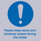 MV10504: Please keep doors and windows closed during the winter