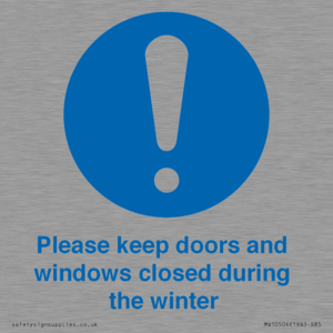 MV10504: Please keep doors and windows closed during the winter
