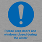 MV10504: Please keep doors and windows closed during the winter