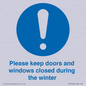 MV10504: Please keep doors and windows closed during the winter