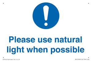 MV10506: Please use natural light when possible