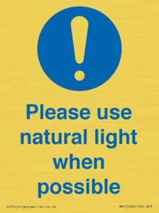 MV10506: Please use natural light when possible