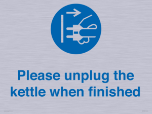 MV10533: Please unplug the kettle when finished