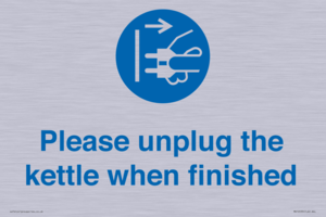 MV10533: Please unplug the kettle when finished