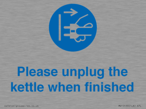 MV10533: Please unplug the kettle when finished