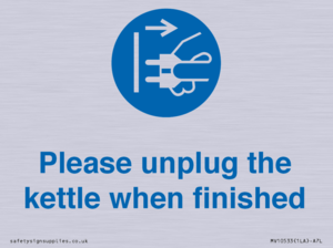 MV10533: Please unplug the kettle when finished