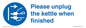 MV10533: Please unplug the kettle when finished