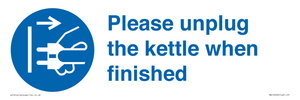 MV10533: Please unplug the kettle when finished