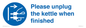 MV10533: Please unplug the kettle when finished