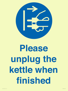MV10533: Please unplug the kettle when finished