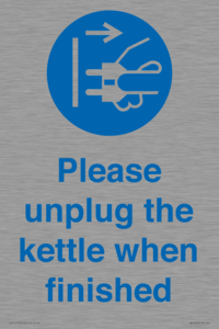 MV10533: Please unplug the kettle when finished