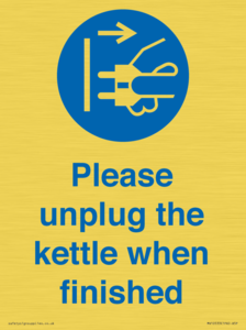 MV10533: Please unplug the kettle when finished