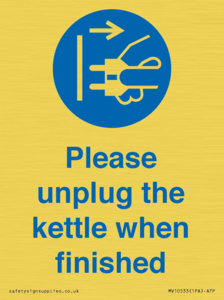 MV10533: Please unplug the kettle when finished