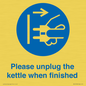 MV10533: Please unplug the kettle when finished