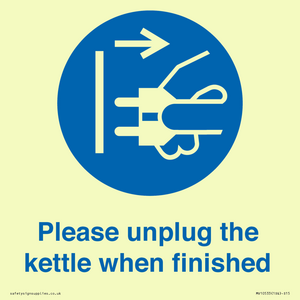 MV10533: Please unplug the kettle when finished