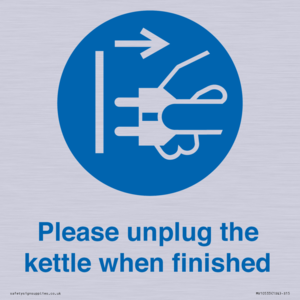 MV10533: Please unplug the kettle when finished