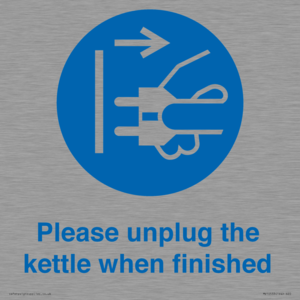 MV10533: Please unplug the kettle when finished