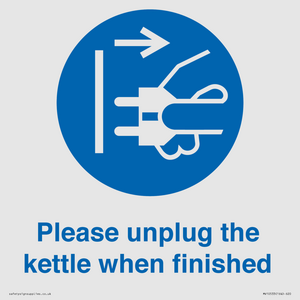 MV10533: Please unplug the kettle when finished