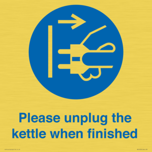 MV10533: Please unplug the kettle when finished