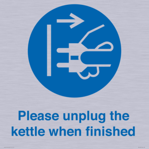 MV10533: Please unplug the kettle when finished