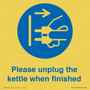 MV10533: Please unplug the kettle when finished