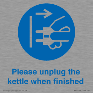 MV10533: Please unplug the kettle when finished