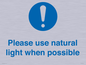 MV10535: Please use natural light when possible