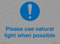 MV10535: Please use natural light when possible