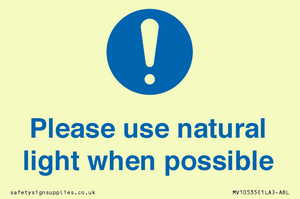 MV10535: Please use natural light when possible