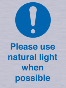 MV10535: Please use natural light when possible