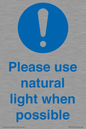 MV10535: Please use natural light when possible